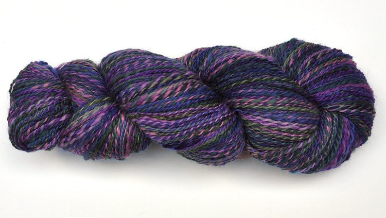 Hand spun yarn DK weight Parasol Hand painted Silk Falkland wool 410 yards