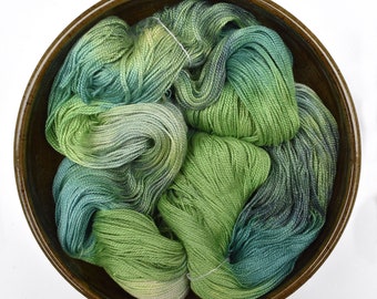 Hand dyed yarn - Merino wool / Mulberry Silk 50/50% yarn, Sport weight, 720 yards - Matagaigai