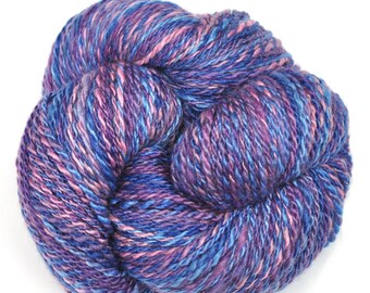 Handspun yarn, 280 yards - Hand painted Silk / BFL wool, DK weight - Swirling Dream