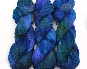 Hand dyed yarn - American wool yarn, Sport weight, 200 yards, 50g - Seb