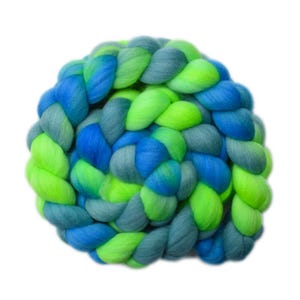 Handgefärbter Kammzug - 20.5 u Merinowolle Kammzug-Spinnfaser - 110 ml - Dreams of a Garden 1
