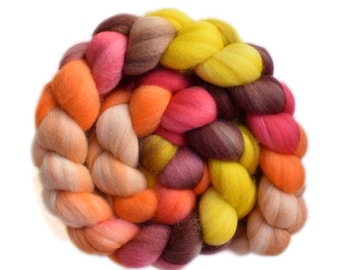 Handbemalte Kammzug Merino Wolle Kammzug Spinnfaser 110g - Ready to Go 1