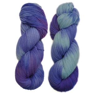 Hand dyed yarn - Merino wool yarn, DK weight, 300 yards - Hiisi