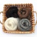 Icelandic Wool Spinning Fiber Sampler - Natural Color wool - 4 ounces