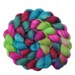 Hand dyed roving - Silk / Polwarth 40/60% wool roving - 4.1 ounces - Party Preparations 1