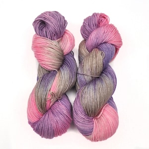 Hand dyed yarn - Superwash Merino wool / Mulberry Silk yarn, Fingering weight, 560 yards - Jarri