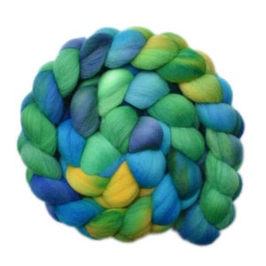 Handgefärbter Kammzug / Kammzug aus 19 u Merinowolle, Spinnfaser - 120g - Klassenzimmer 2