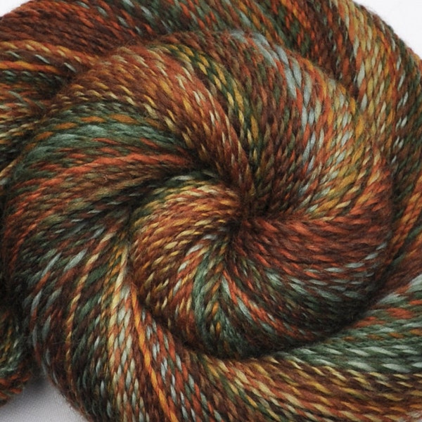 Handspun yarn - HUNTSMAN'S DAUGHTER - Merino wool yarn, fingering weight, 550 yards