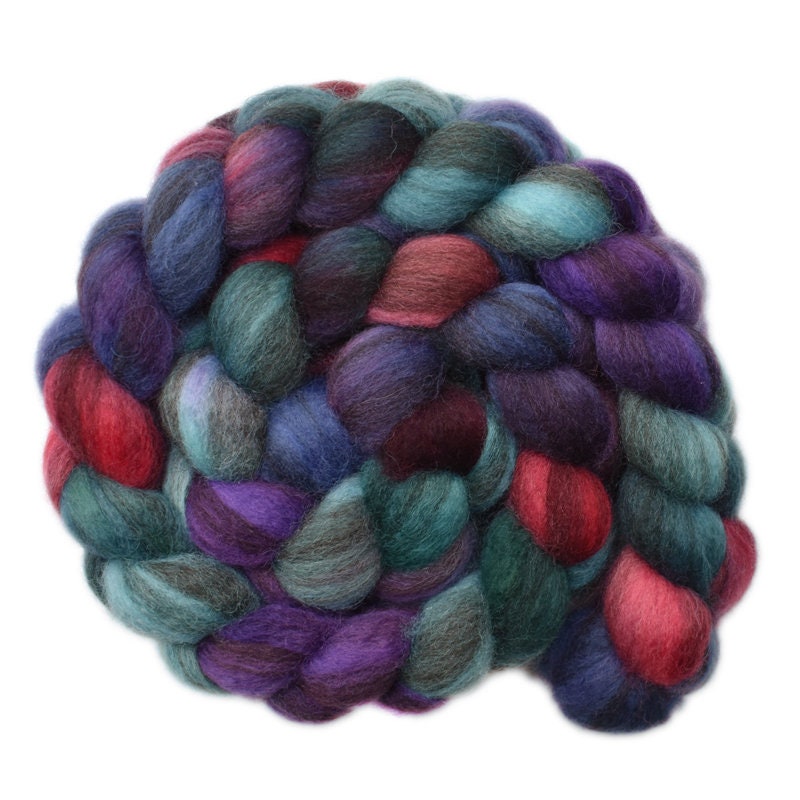 Hand Dyed Corriedale Wool Roving 4oz Felting Huckleberry Spinning Fiber Hand Dyed Corriedale Wool Roving 4oz Felting Huckleberry Spinning Fiber
