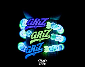 GRiZ Inspired Kandi Charms - Multiple Colors + Glow In the Dark Options - Rave Kandi for EDM Festivals, EDM Concerts