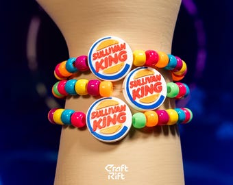Sullivan King Fastfood Inspired Kandi Charms - Multiple Colors + Glow In the Dark Options - Rave Kandi for EDM Festivals, EDM Concerts