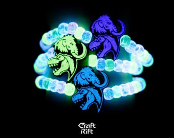Excision x Wooli Inspired Kandi Charms - Multiple Colors + Glow In the Dark Options - Rave Kandi for EDM Festivals, EDM Concerts