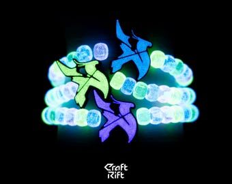 Illenium x Excision Inspired Kandi Charms - Multiple Colors + Glow In the Dark Options - Rave Kandi for EDM Festivals, EDM Concerts
