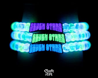 Seven Stars Inspired Kandi Charms - Multiple Colors + Glow In the Dark Options - Rave Kandi for EDM Festivals, EDM Concerts