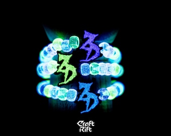 Zeds Dead Inspired Kandi Charms - Multiple Colors + Glow In the Dark Options - Rave Kandi for EDM Festivals, EDM Concerts