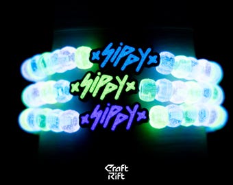 Sippy Inspired Kandi Charms - Multiple Colors + Glow In the Dark Options - Rave Kandi for EDM Festivals, EDM Concerts