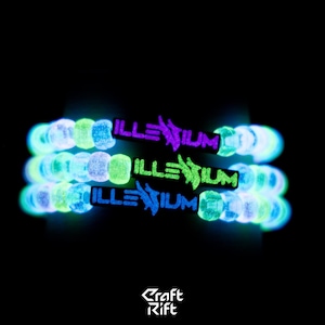 ILLENIUM Inspired Kandi Charms - Multiple Colors + Glow In the Dark Options - Rave Kandi for EDM Festivals, EDM Concerts
