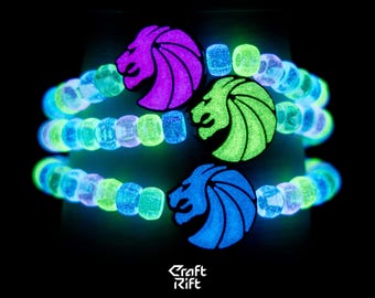 Seven Lions Inspired Kandi Charms - Multiple Colors + Glow In the Dark Options - Rave Kandi for EDM Festivals, EDM Concerts