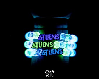 ATLiens Inspired Kandi Charms - Multiple Colors + Glow In the Dark Options - Rave Kandi for EDM Festivals, EDM Concerts