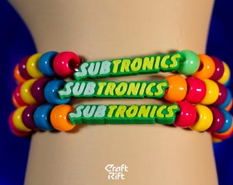 Subtronics Subway Inspired Kandi Charms - Multiple Colors + Glow In the Dark Options - Rave Kandi for EDM Festivals, EDM Concerts