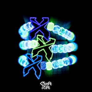 Excision Inspired Kandi Charms - Multiple Colors + Glow In the Dark Options - Rave Kandi for EDM Festivals, EDM Concerts