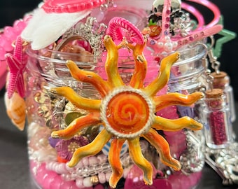 Y2K Mystery Jewelry Jar, Pink Coquette Charm Box, Retro 2000s Jewelry Blind Box, Trendy Kawaii Gift for Her Teen Girl
