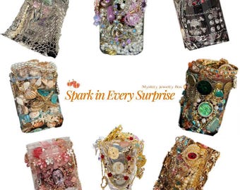 Custom Mystery Jewelry Jar, Curated Gothic Boho Ocean Surprise Box
