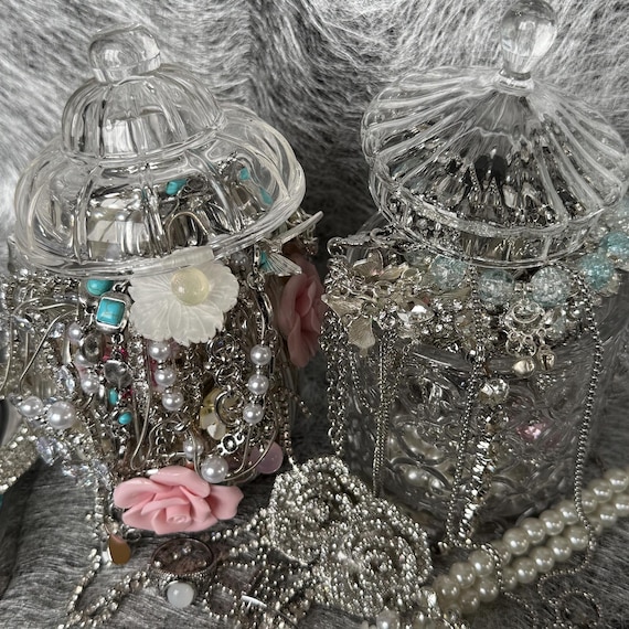 Jewelry Mystery Jar, Silver-Themed Blind Box, Mixed Fashion Jewelry Surprise