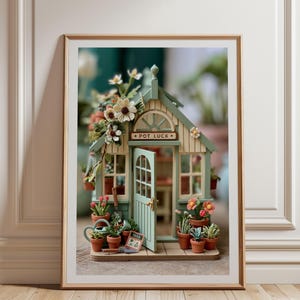 Pot Luck Garden Wall Art, Funny Gardening Print, Whimsical Greenhouse Poster, Plant Lover Gift