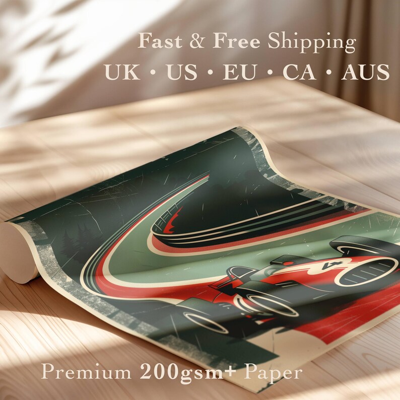 F1 Monza Stamp Poster, F1 Wall Art, Formula One Track Print, Italian ...