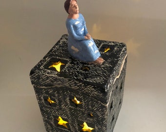 Ceramic Star Lantern, Ceramic figurative lantern , Ceramics and pottery lantern, Ceramic Art, Ceramic figure