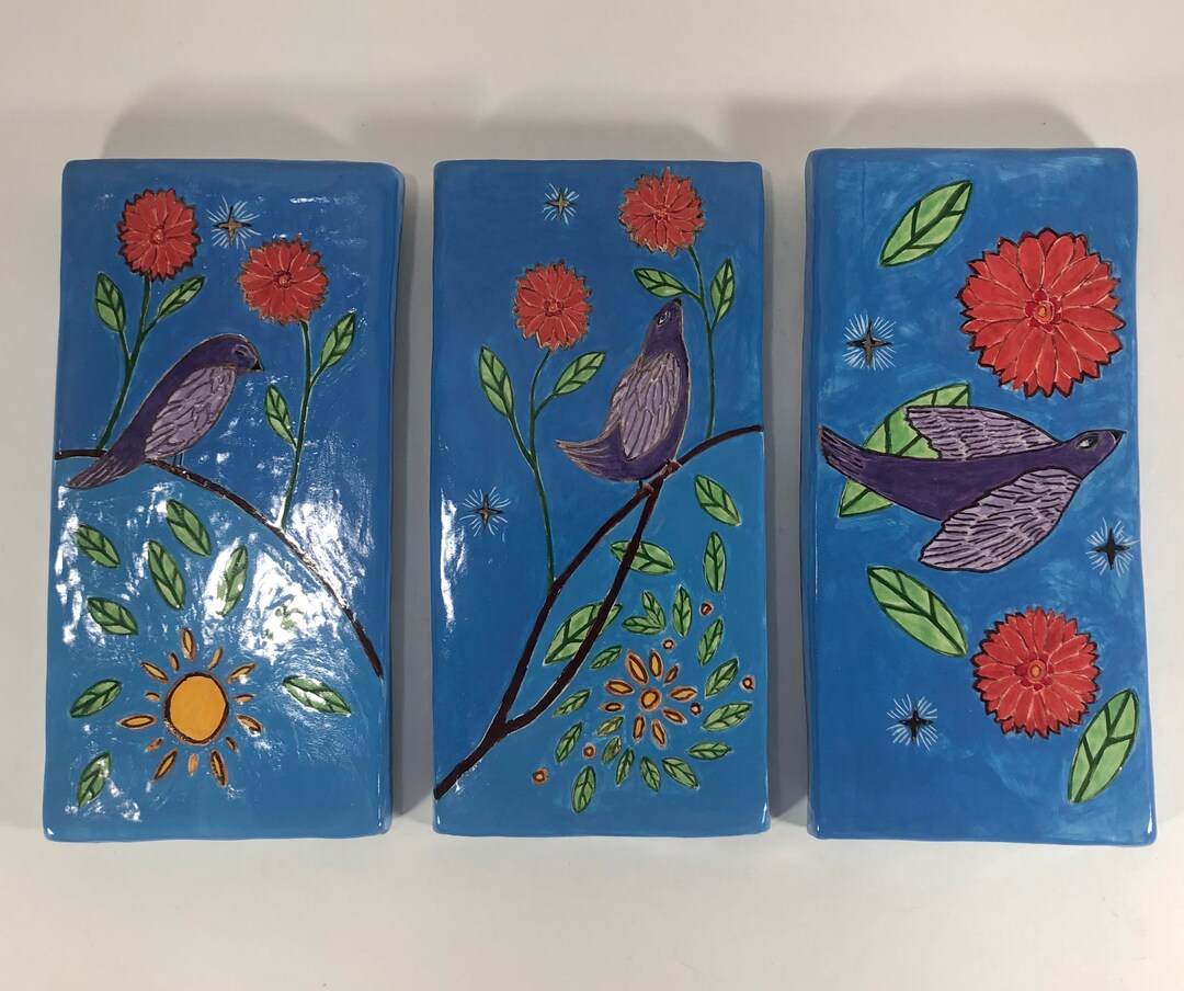 Ceramic Art Tiles, Ceramic Bird Tiles, Ceramics and Pottery Bird Tile