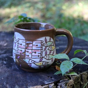Coastal Pottery Mug | Fish Design