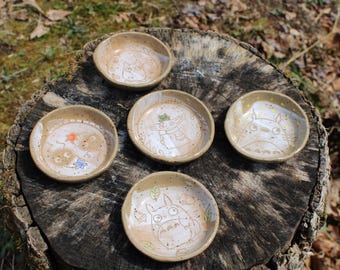Ghibli‑Inspired Mini Pottery Bowl – Hand Crafted & Hand Painted