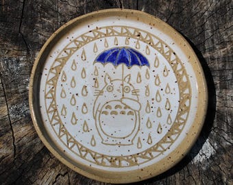 Totoro Umbrella Trinket Dish – Hand Crafted & Hand Painted