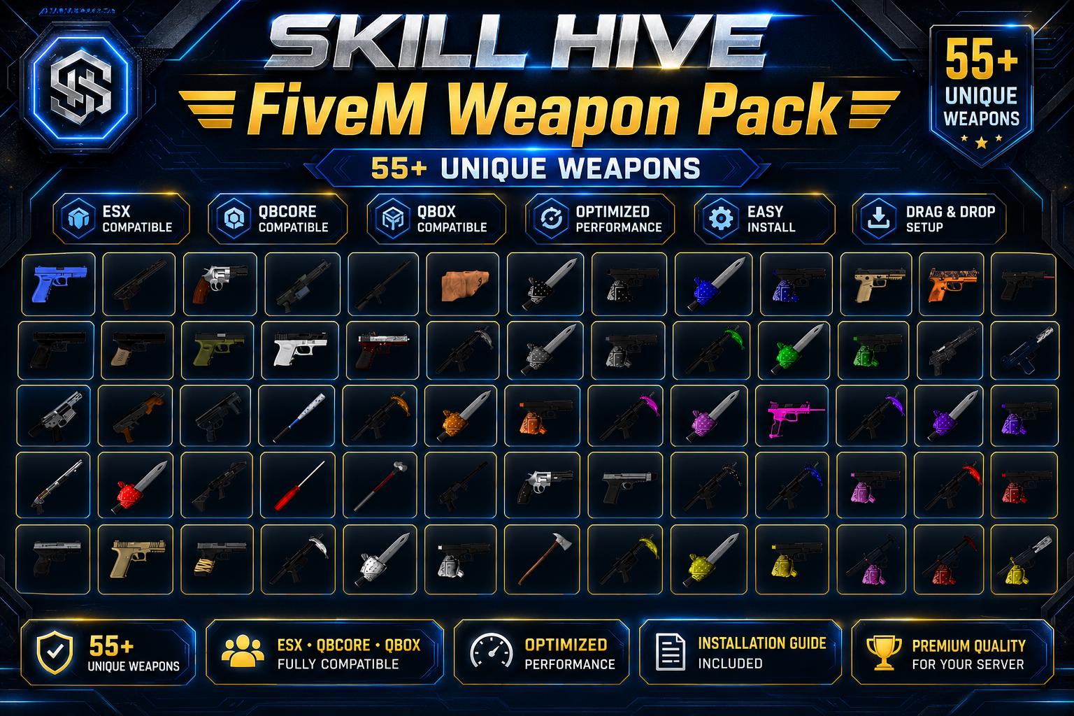 55+ Fivem Weapon Pack | Custom Weapon Models | Digital Download - Etsy