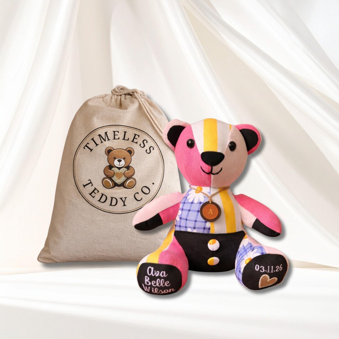 Custom Memory Bear From Baby Clothes – Personalized Keepsake Teddy ...