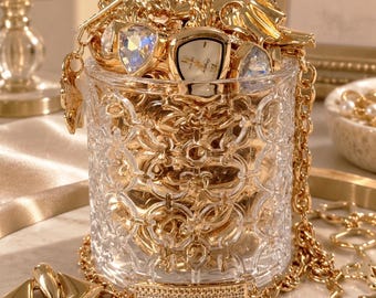 Golden Geometry Mystery Jewelry Jar | Curated Everyday Jewelry Surprise Gift