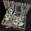 Moonlit Celestial Jewelry Box, Silver Moon Necklace Star Earrings, Zodiac Jewelry Mystery Box, Magical Gift For Her
