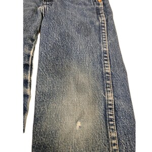 Wrangler Boys Blue Jeans Size 4 Regular Adjustable Waist Denim Broke In image 2
