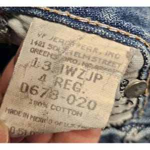 Wrangler Boys Blue Jeans Size 4 Regular Adjustable Waist Denim Broke In image 3