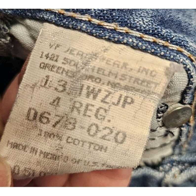 Wrangler Boys Blue Jeans Size 4 Regular Adjustable Waist Denim Broke In image 3