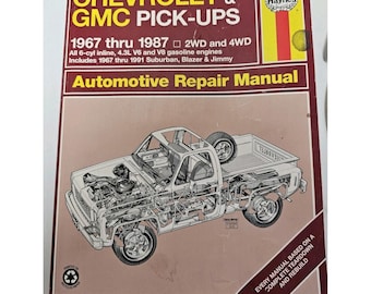 Manual de reparación automotriz Haynes para camionetas Chevrolet y GMC (1967 a 1987)