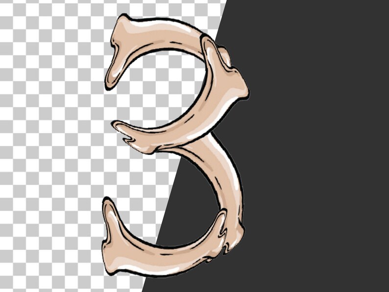 Bone Alphabet PNG Set – Uppercase Letters A–Z & Numbers 0–9 | Skeleton ...