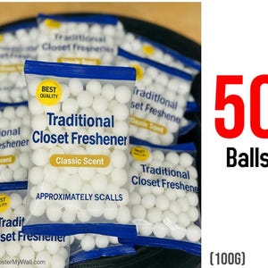 50 bollar hemfräschare bollar för garderober, lådor, klassisk doft, tvätt, badrum och förvaring