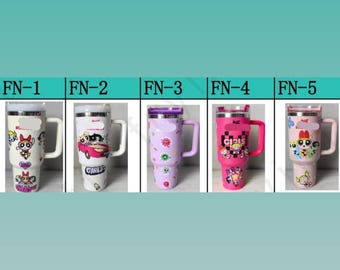 Tazza doppia in stile Stanley, motivo: Superchicche, regalo di San Valentino, rosso e rosa, per partner, anniversario, compleanno, 40 oz