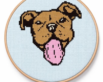 Kruissteekpakket voor beginners – aanpasbaar Pitbull