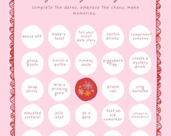 Bingospel Girls Night: bewerkbare sjabloon voor Canva-feestjes