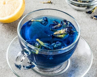 Chá de flor de Clitoria ternatea azul (200g) | Clitoria ternatea seca | Chá de ervas