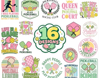 Pacchetto PNG di Pickleball, Pacchetto SVG di Pickleball, Clipart PNG di Pickleball, SVG per maglietta da Pickleball, SVG per la mamma, File per Cricut